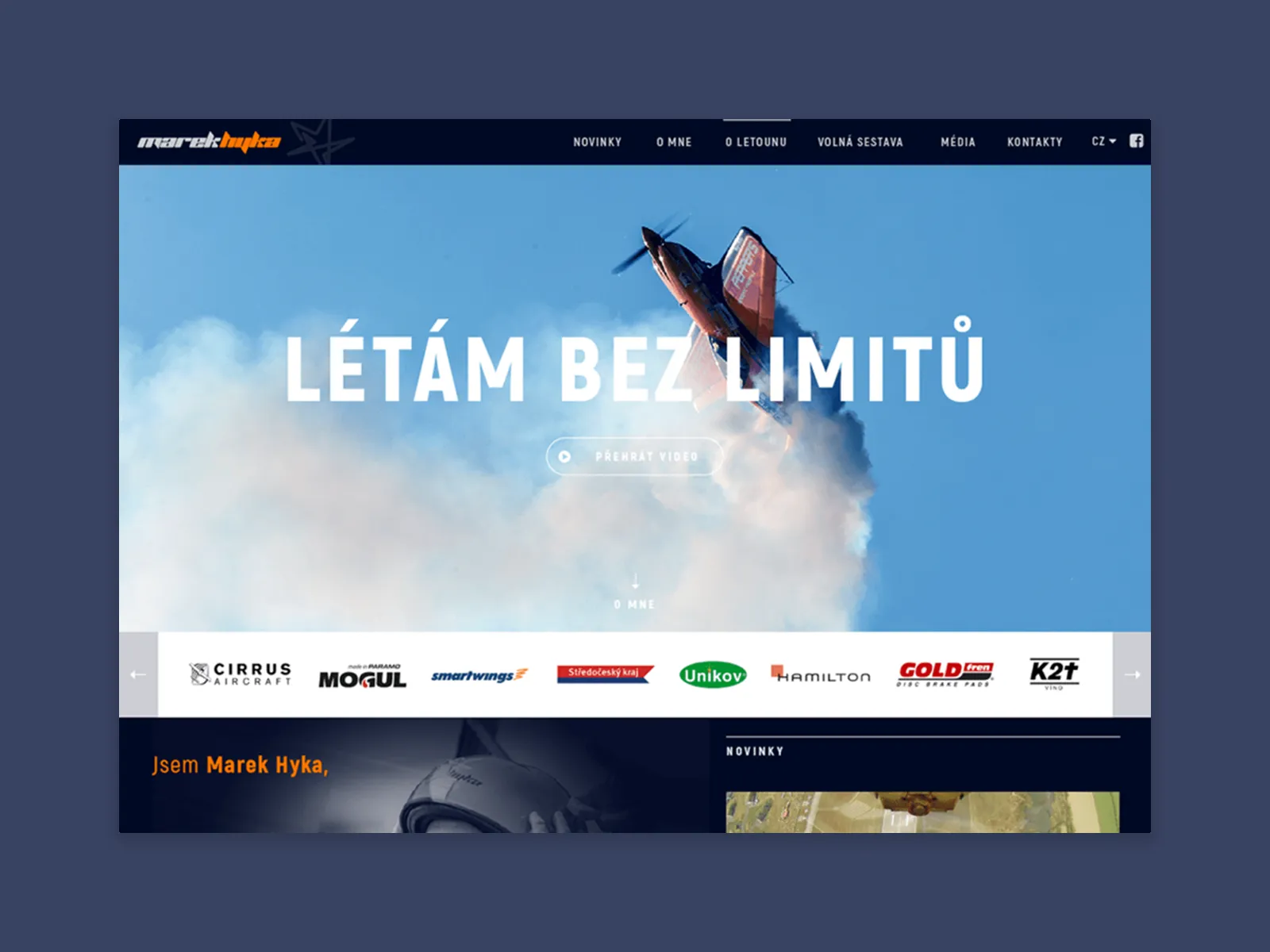 Grafický návrh osobního webu