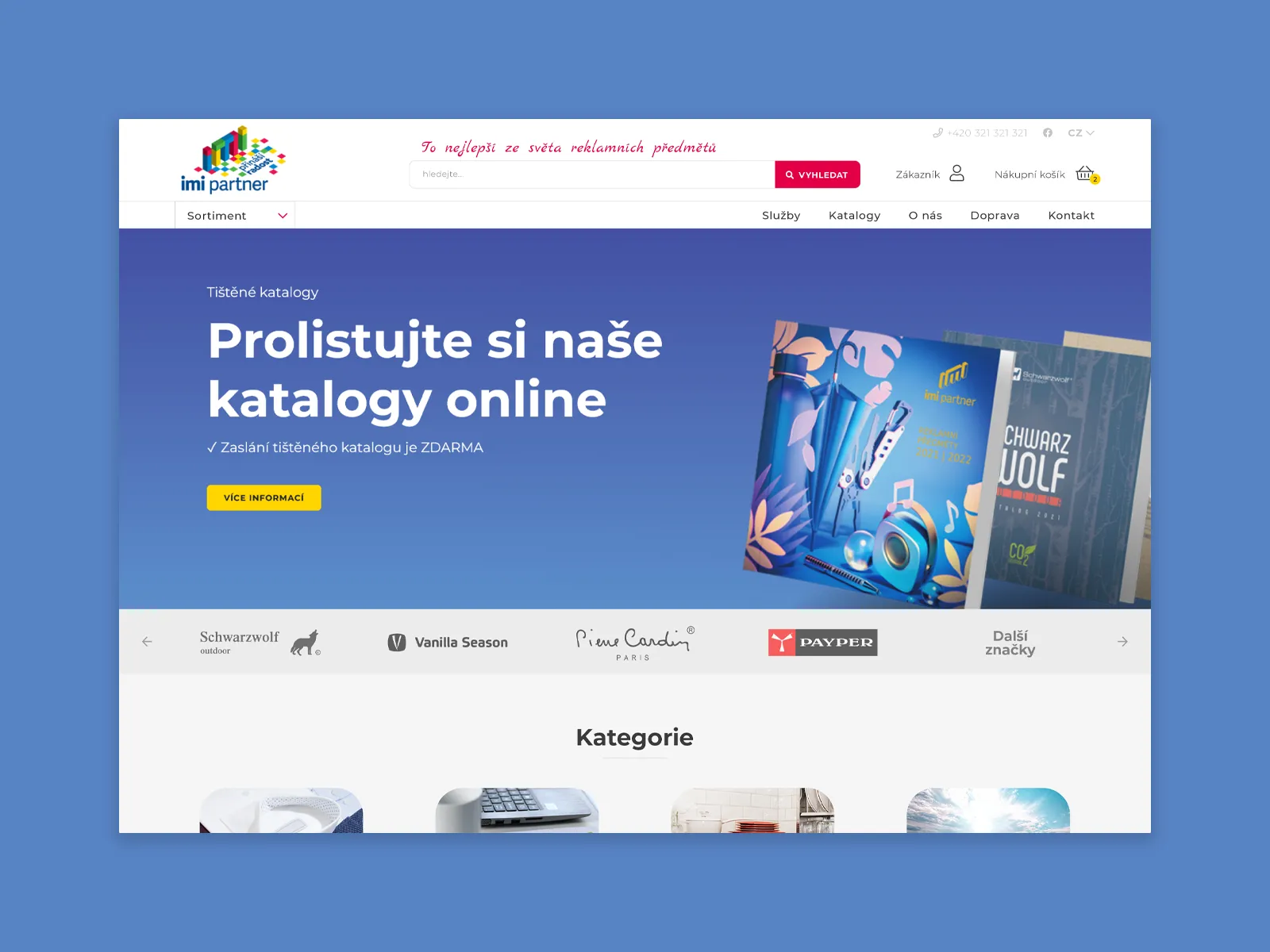 Grafický návrh eshopu iMi Partner