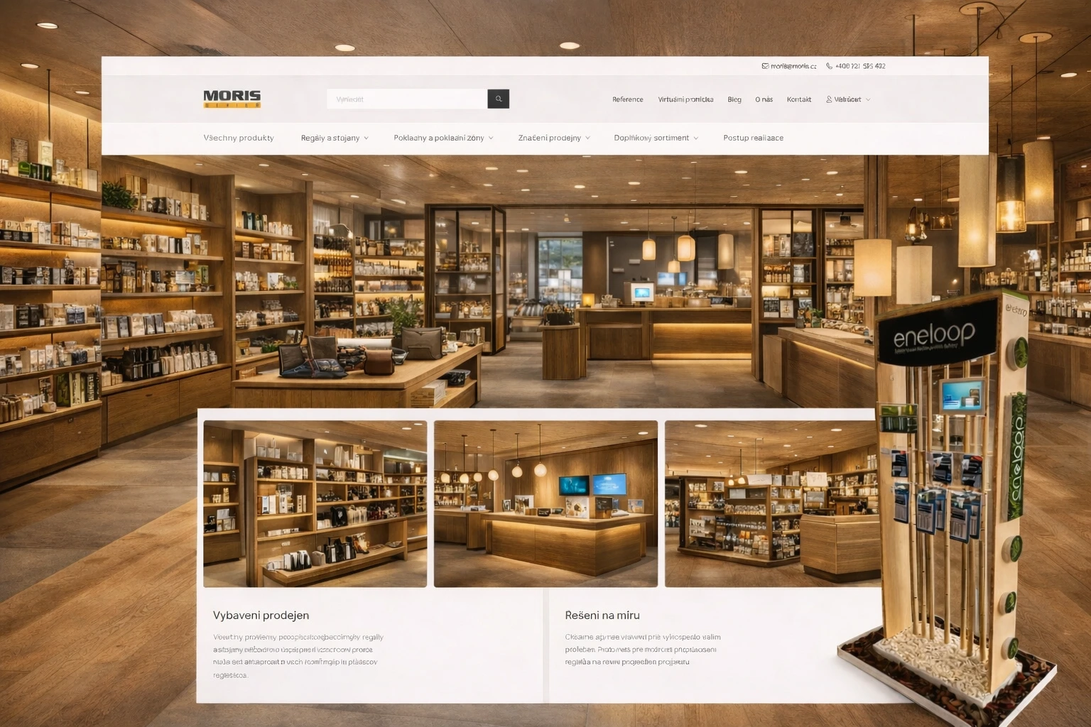 Vybavení prodejen Moris Design