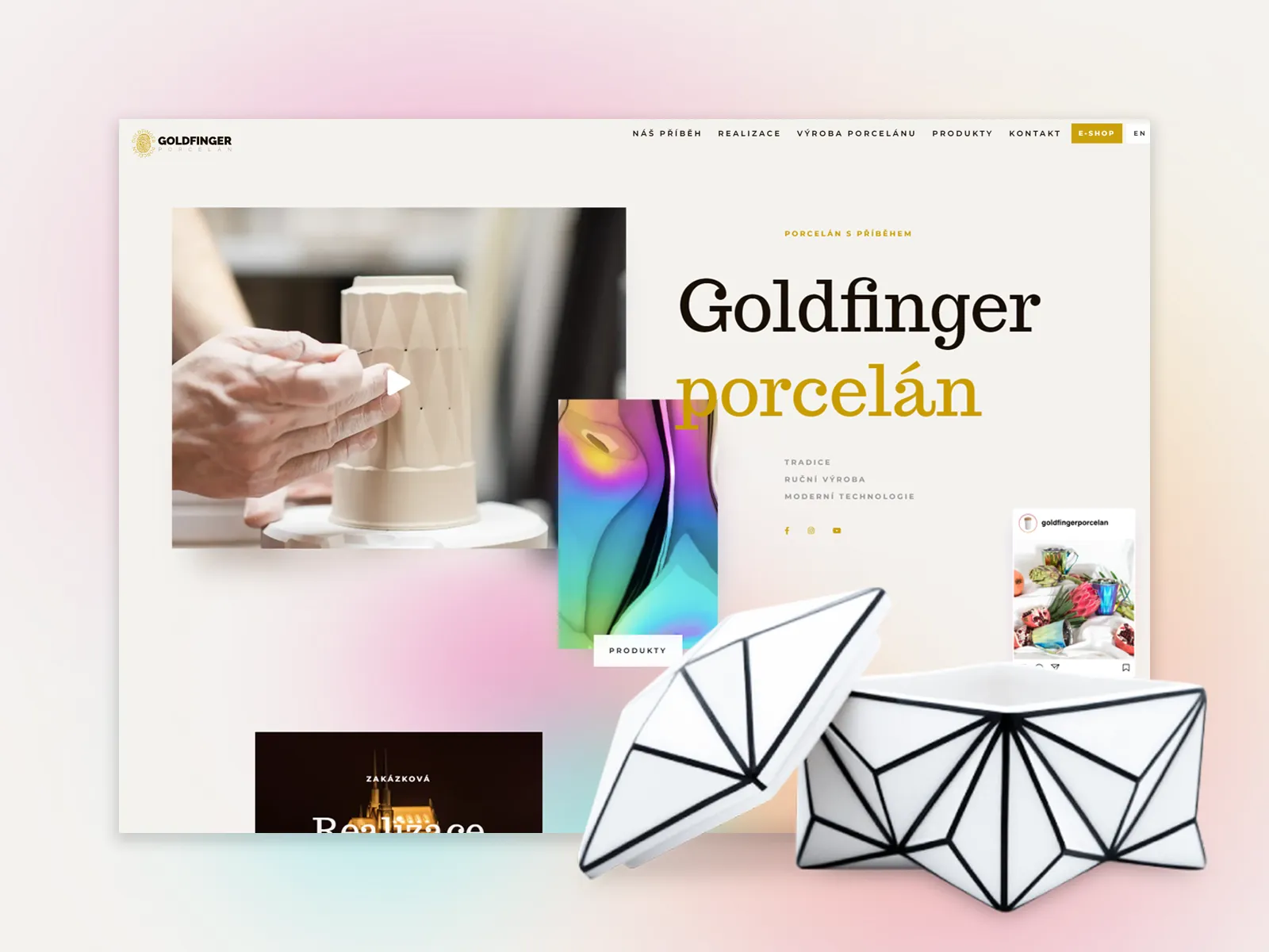 Web pro výrobce porcelánu Goldfinger