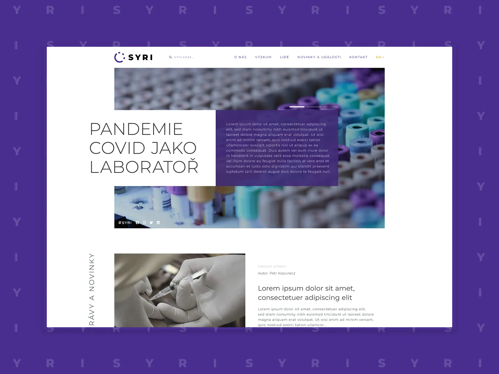 Webový portál národního institutu